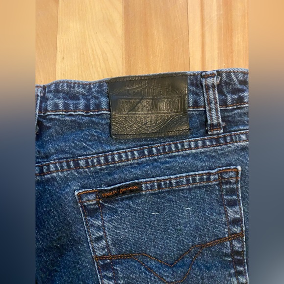 Harley Davidson Dark Wash Cut Off Shorts - Picture 5 of 5